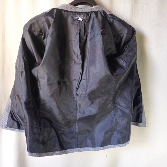 Giorgio Sant'Angelo Short Sleeve Black and White Blazer Size 12 - Picture 5 of 5